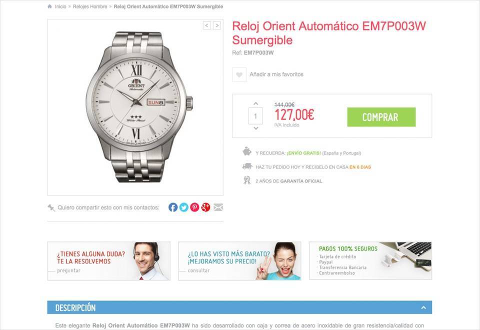 Comprar hotsell relojes contrareembolso